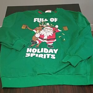Holiday Time Green Crewneck Sweater